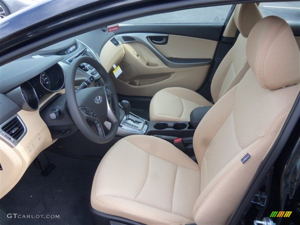 2013 Elantra GLS - Black / Beige photo #4