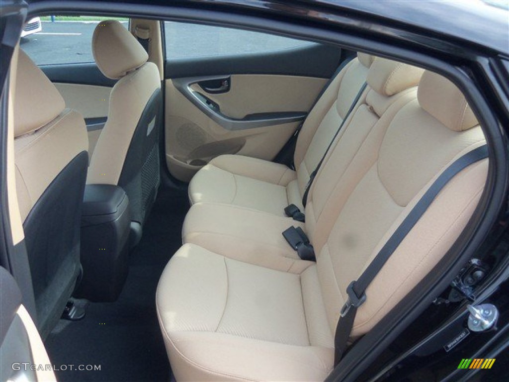 2013 Elantra GLS - Black / Beige photo #6