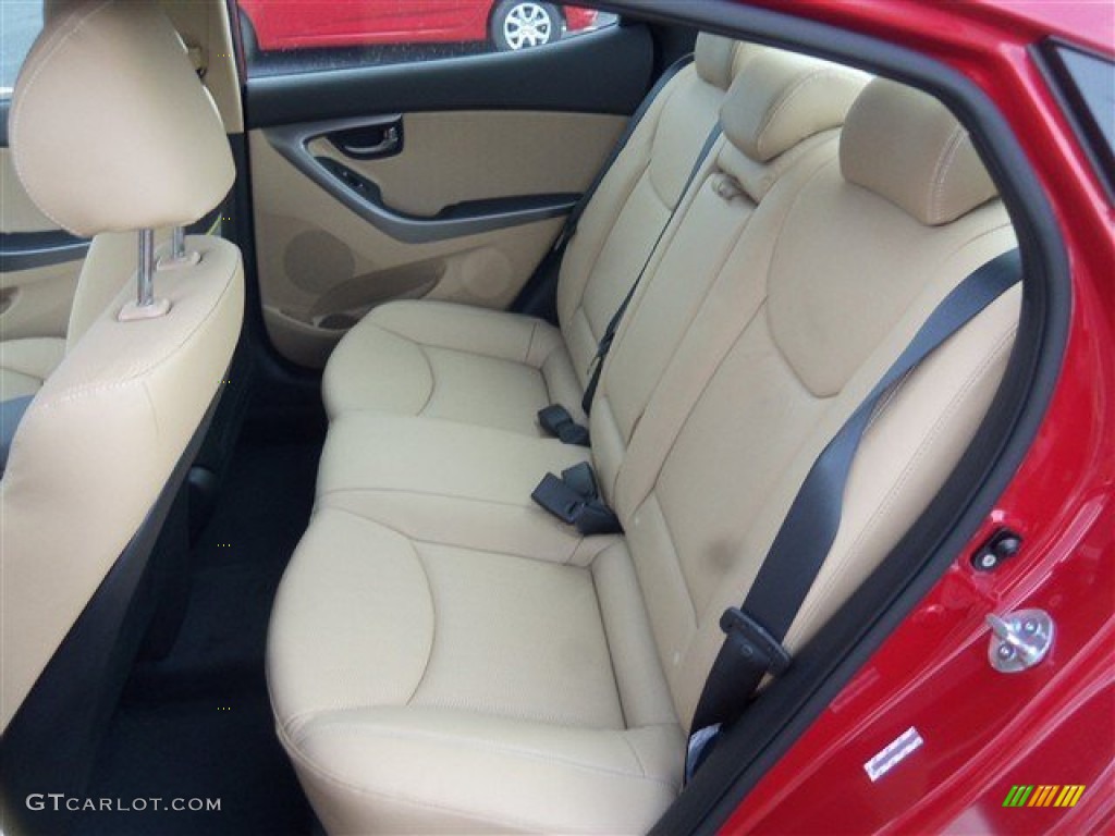 2013 Elantra Limited - Red / Beige photo #6