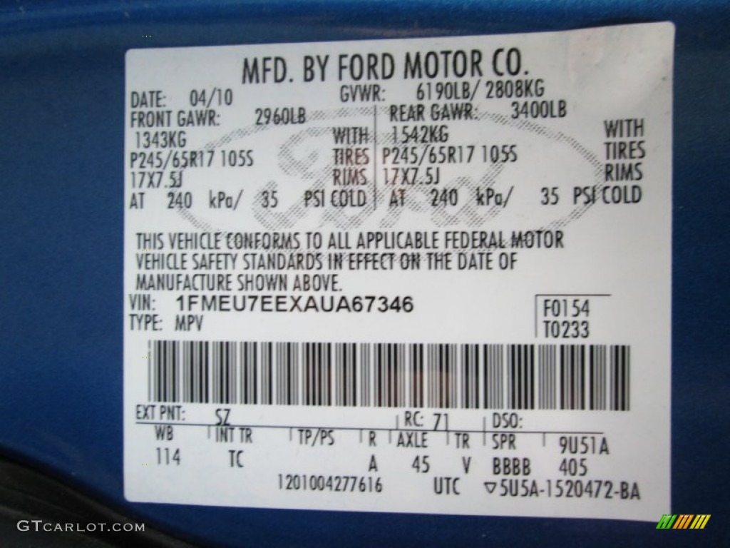 2010 Explorer Eddie Bauer 4x4 - Blue Flame Metallic / Camel photo #29