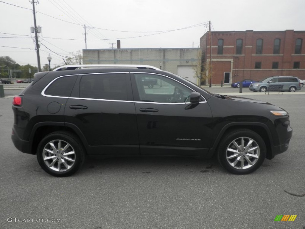 Brilliant Black Crystal Pearl 2014 Jeep Cherokee Limited Exterior Photo #87427460