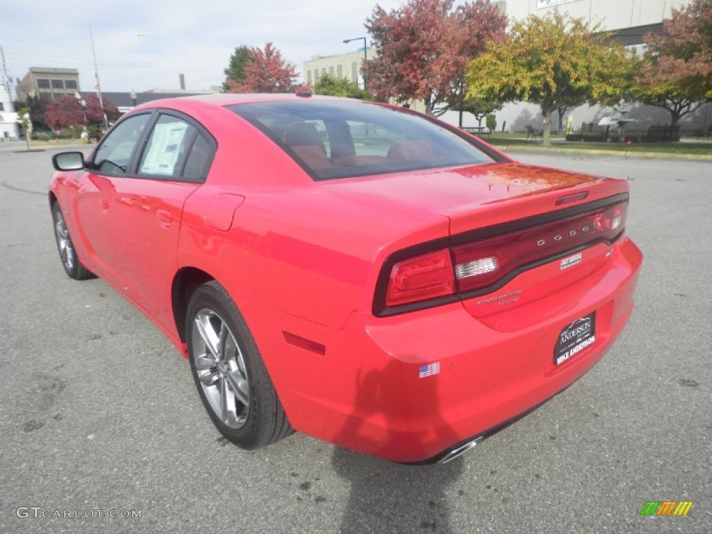 2014 Charger R/T Plus AWD - TorRed / Black/Red photo #3