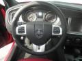 2014 Dodge Charger Black/Red Interior Steering Wheel Photo