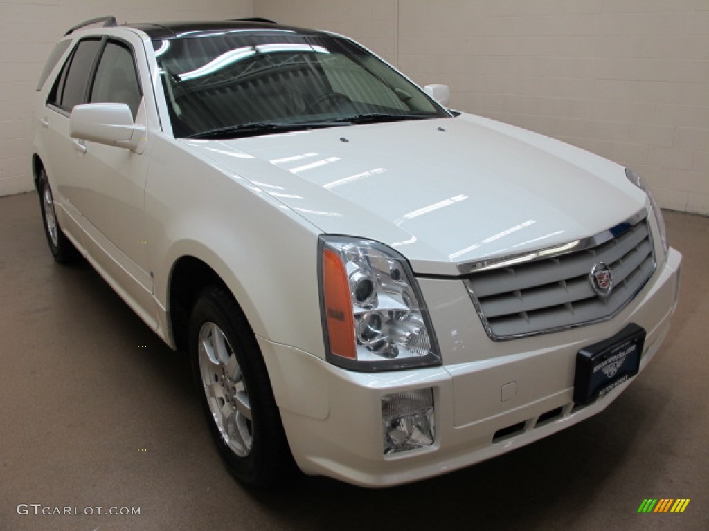 2008 SRX 4 V6 AWD - White Diamond Tricoat / Cashmere/Cocoa photo #1