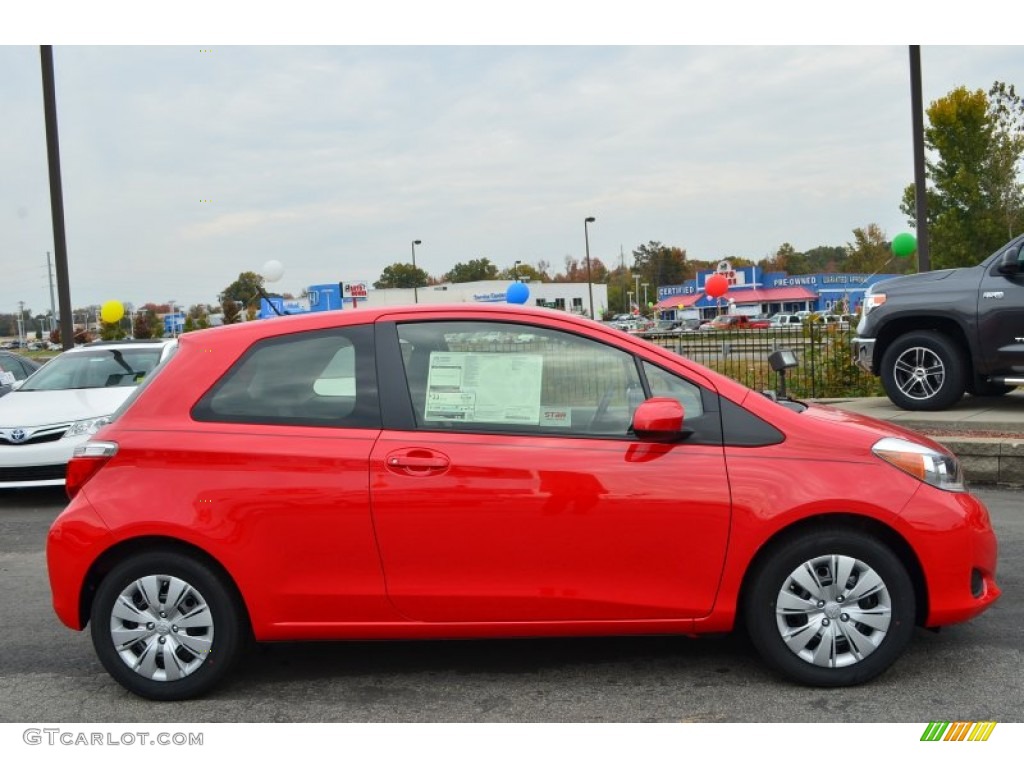 Absolutely Red 2014 Toyota Yaris L 3 Door Exterior Photo #87430397