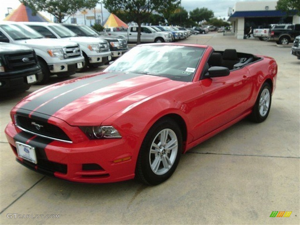 2013 Mustang V6 Convertible - Race Red / Charcoal Black photo #2