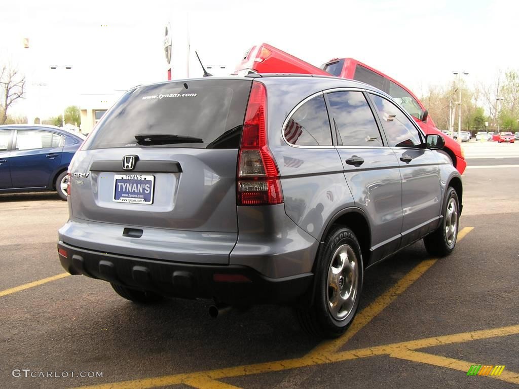 2008 CR-V LX 4WD - Glacier Blue Metallic / Gray photo #4