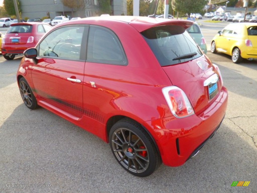 2012 500 Abarth - Rosso (Red) / Abarth Rosso Leather (Red) photo #5