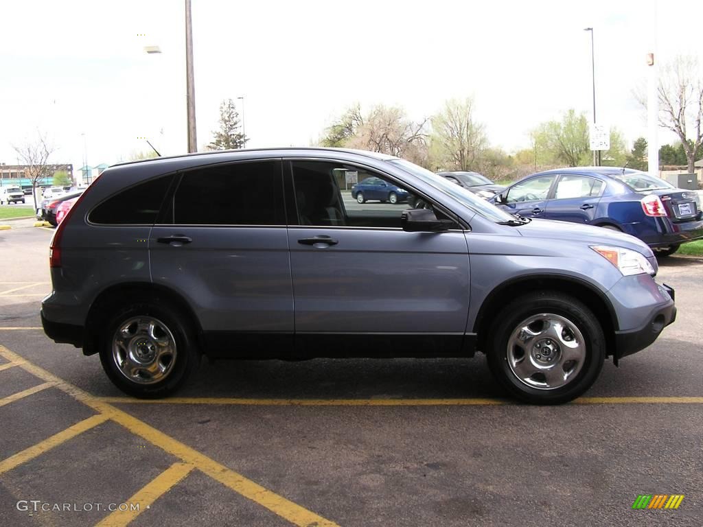 2008 CR-V LX 4WD - Glacier Blue Metallic / Gray photo #5