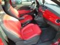 Abarth Rosso Leather (Red) Front Seat Photo for 2012 Fiat 500 #87431945