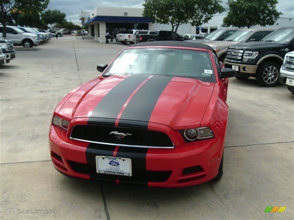 2013 Mustang V6 Convertible - Race Red / Charcoal Black photo #13