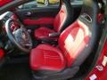 Abarth Rosso Leather (Red) Front Seat Photo for 2012 Fiat 500 #87432053