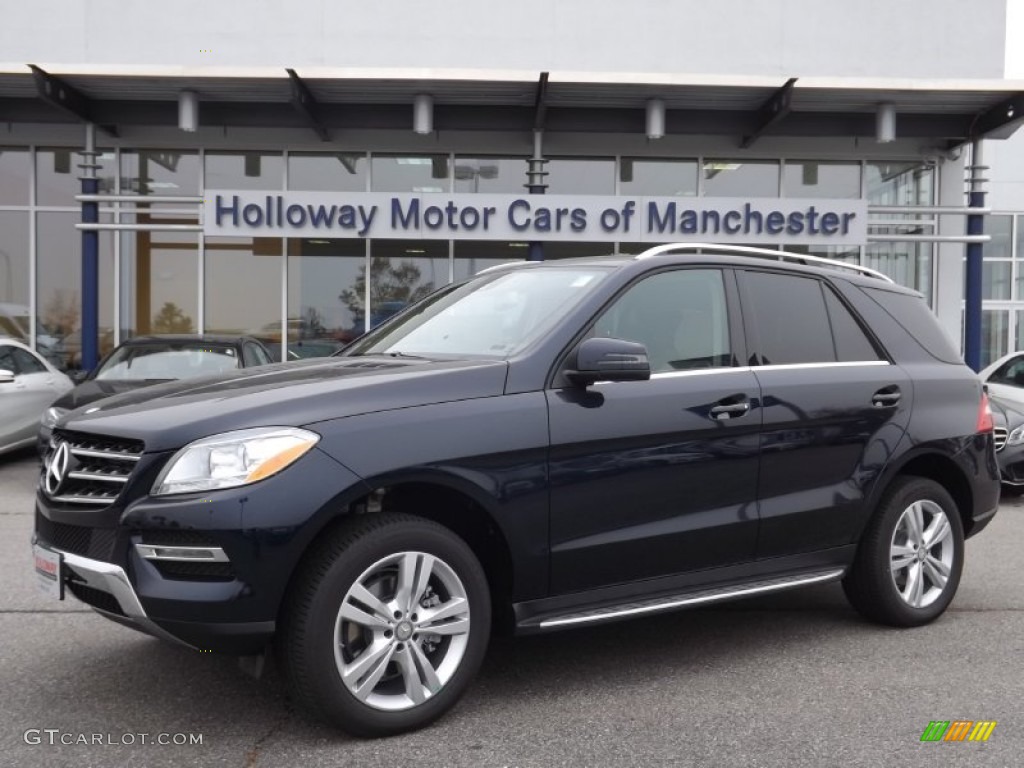 2014 ML 350 4Matic - Lunar Blue Metallic / Almond Beige photo #1