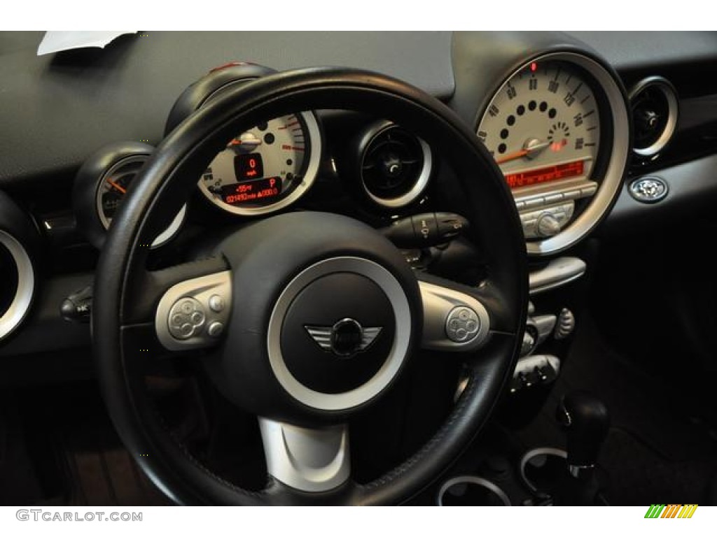 2010 Cooper Convertible - Horizon Blue Metallic / Punch Carbon Black Leather photo #28