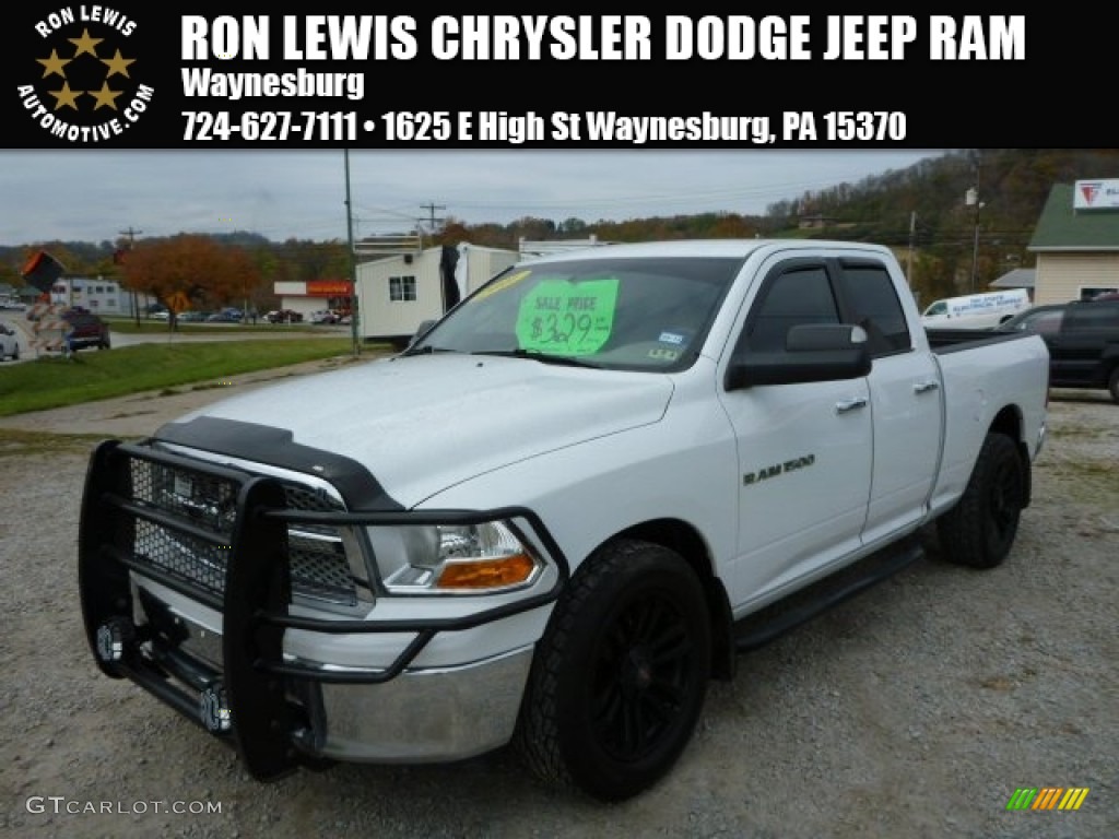 2011 Ram 1500 SLT Quad Cab 4x4 - Bright White / Dark Slate Gray/Medium Graystone photo #1