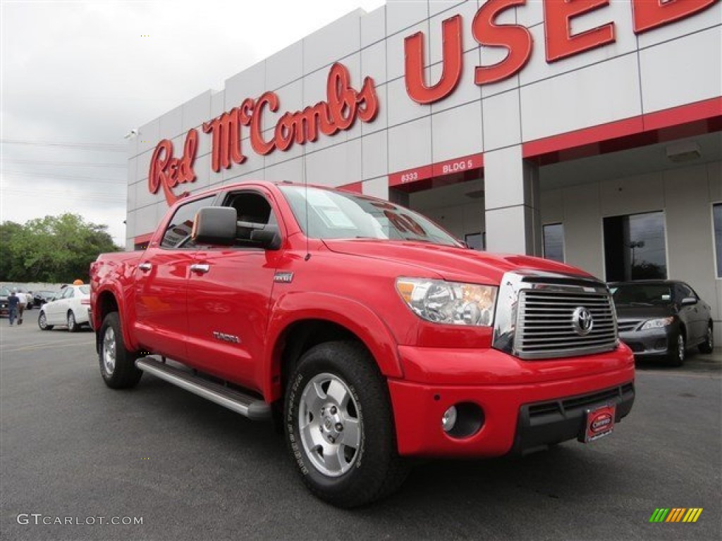 2010 Tundra Limited CrewMax - Radiant Red / Graphite Gray photo #1