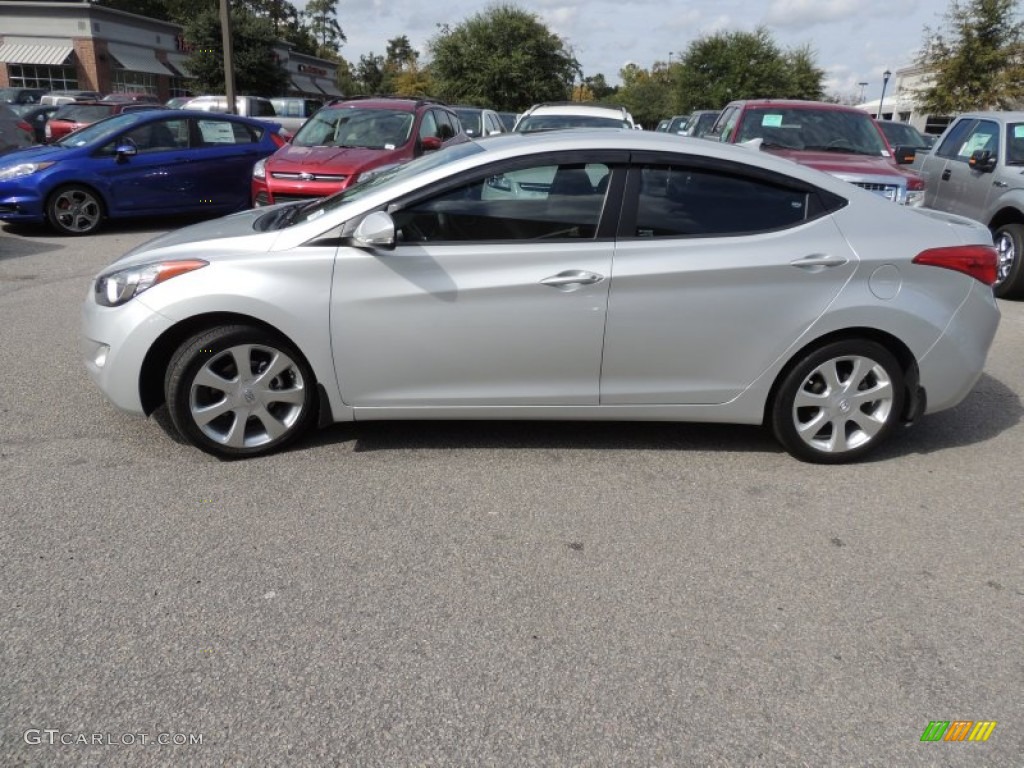 2012 Elantra Limited - Shimmering Silver / Gray photo #2