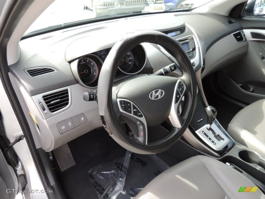 2012 Elantra Limited - Shimmering Silver / Gray photo #3