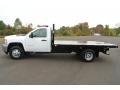 Summit White - Silverado 3500HD WT Regular Cab Stake Truck Photo No. 3