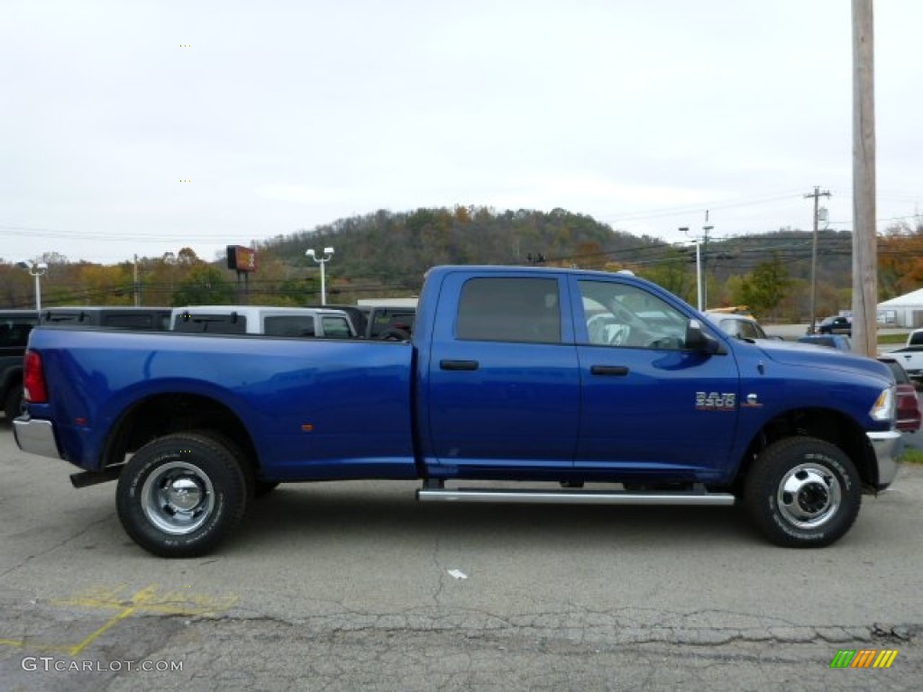 Blue Streak Pearl 2014 Ram 3500 SLT Crew Cab 4x4 Dually Exterior Photo #87436826