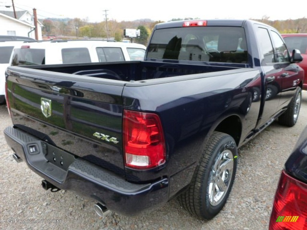 2014 1500 Express Quad Cab 4x4 - True Blue Pearl Coat / Black/Diesel Gray photo #4