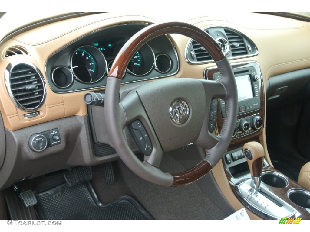 2014 Buick Enclave Premium AWD Cocaccino Dashboard Photo #87437411