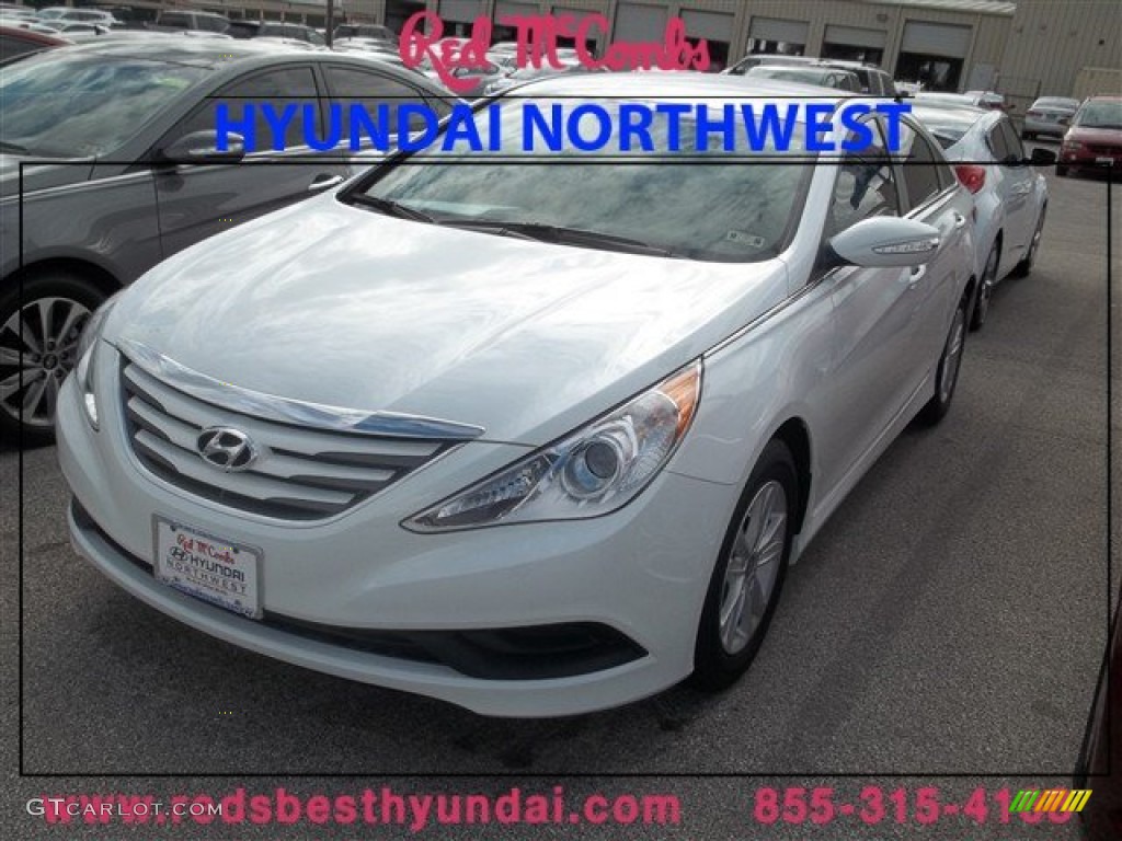 Pearl White Hyundai Sonata