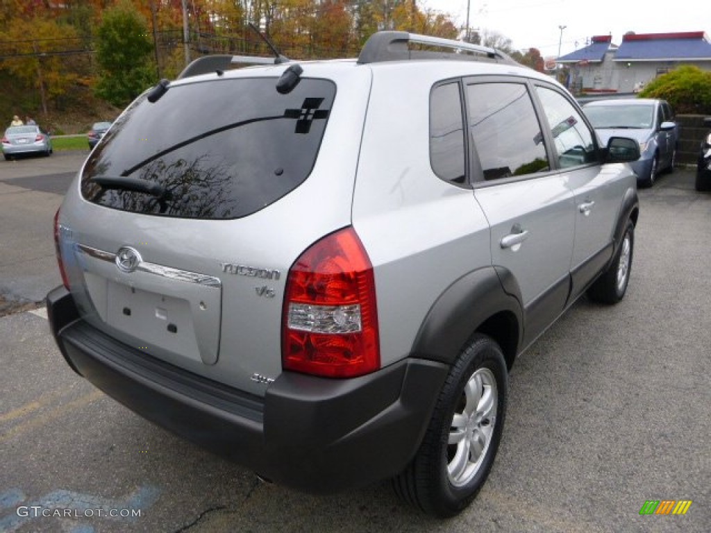2007 Tucson SE 4WD - Platinum Metallic / Gray photo #5