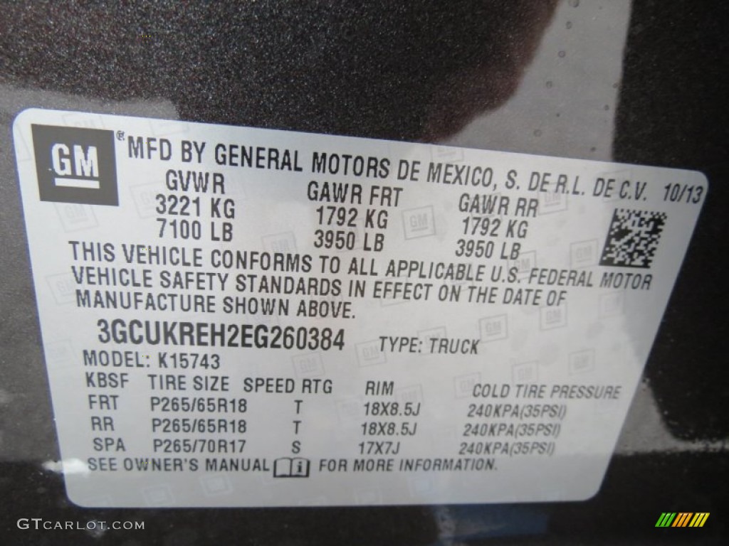 2014 Silverado 1500 LT Crew Cab 4x4 - Tungsten Metallic / Jet Black photo #17
