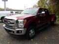 Ruby Red Metallic - F350 Super Duty Lariat Crew Cab 4x4 Dually Photo No. 4