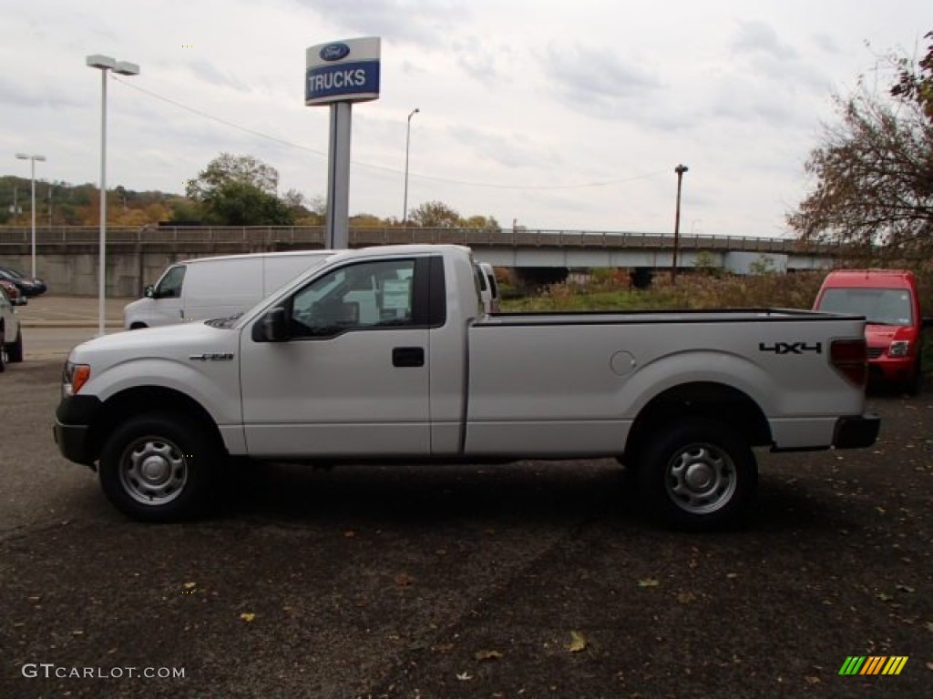 2013 F150 XL Regular Cab 4x4 - Oxford White / Steel Gray photo #5