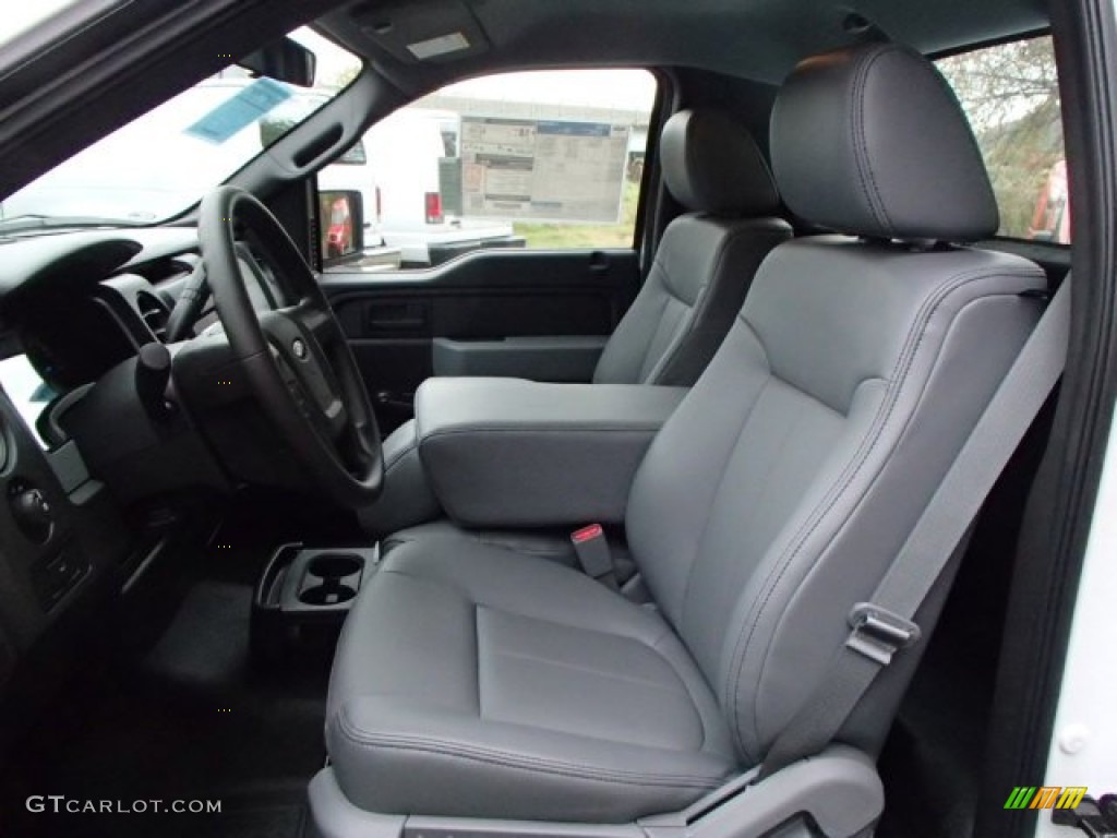 2013 F150 XL Regular Cab 4x4 - Oxford White / Steel Gray photo #10