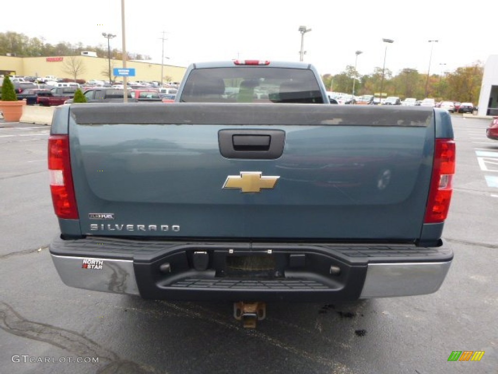 2008 Silverado 1500 Work Truck Regular Cab 4x4 - Blue Granite Metallic / Dark Titanium photo #4