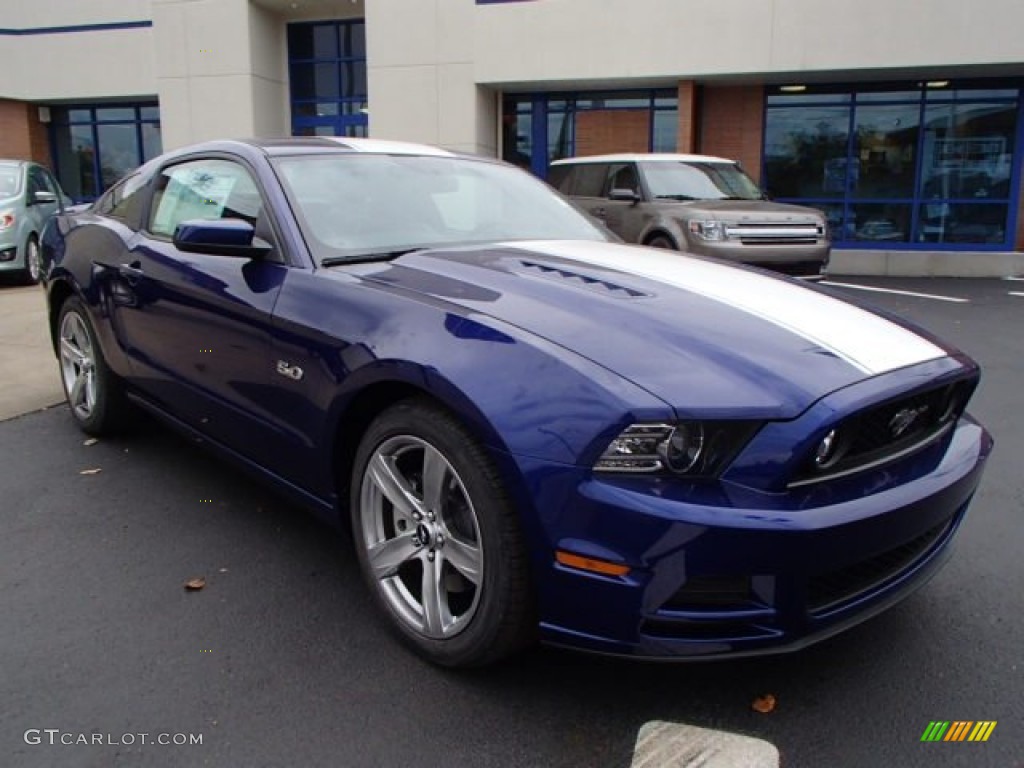 2014 Mustang GT Premium Coupe - Deep Impact Blue / Charcoal Black photo #2