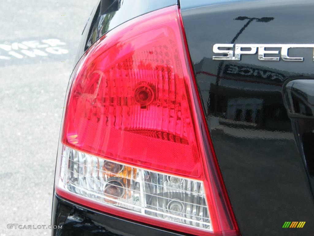 2008 Spectra EX Sedan - Black / Gray photo #10