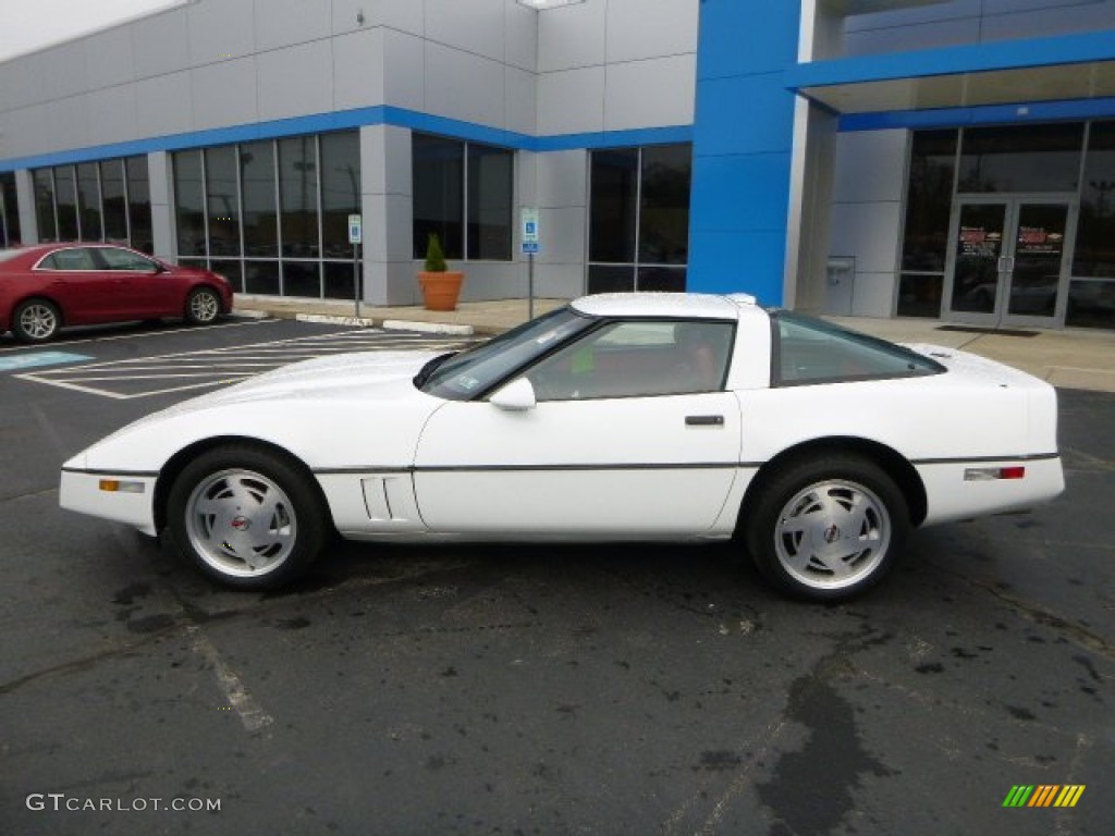 1989 Corvette Coupe - White / Red photo #2