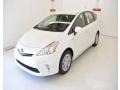 2013 Blizzard White Pearl Toyota Prius v Three Hybrid  photo #3