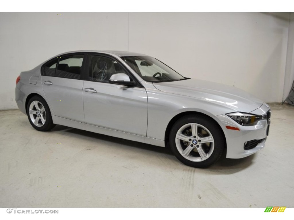 2014 3 Series 328d Sedan - Glacier Silver Metallic / Black photo #2