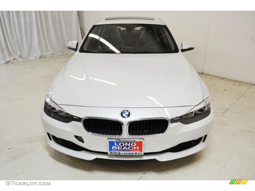 2014 3 Series 328d Sedan - Mineral White Metallic / Black photo #4