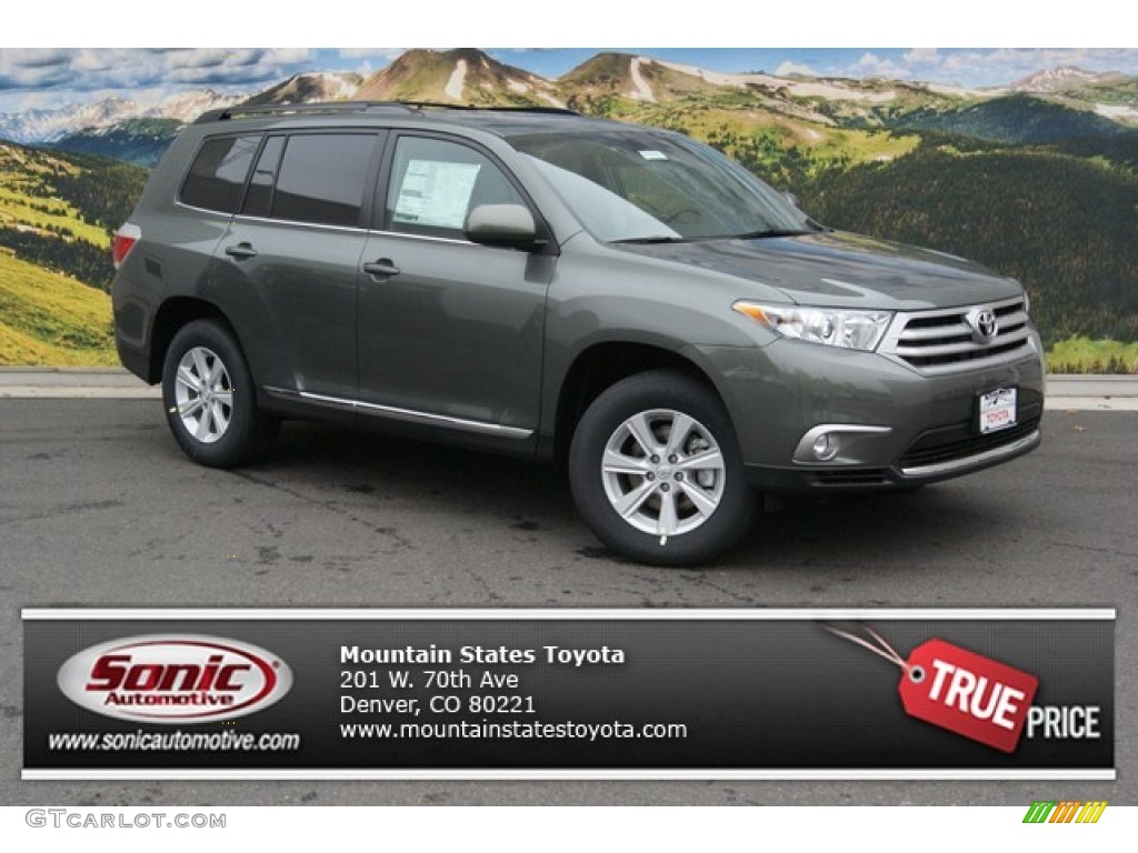 2013 Highlander V6 4WD - Cypress Green Pearl / Ash photo #1