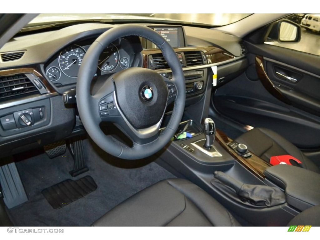 Black Interior 2014 BMW 3 Series 328i Sedan Photo #87453920