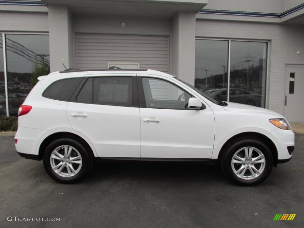 2010 Santa Fe Limited 4WD - Pearl White / Beige photo #2