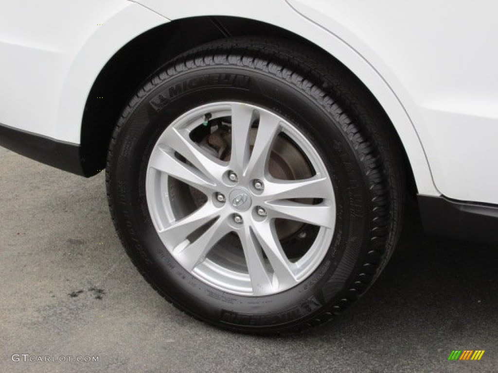 2010 Santa Fe Limited 4WD - Pearl White / Beige photo #3