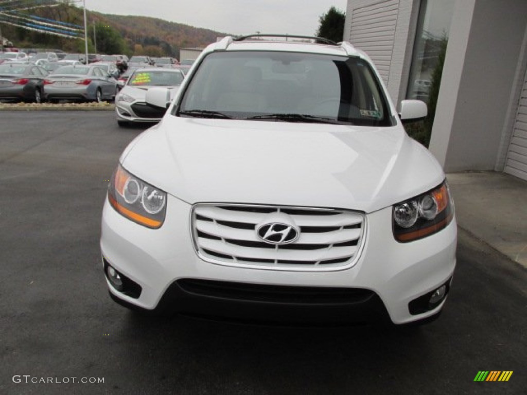 2010 Santa Fe Limited 4WD - Pearl White / Beige photo #5