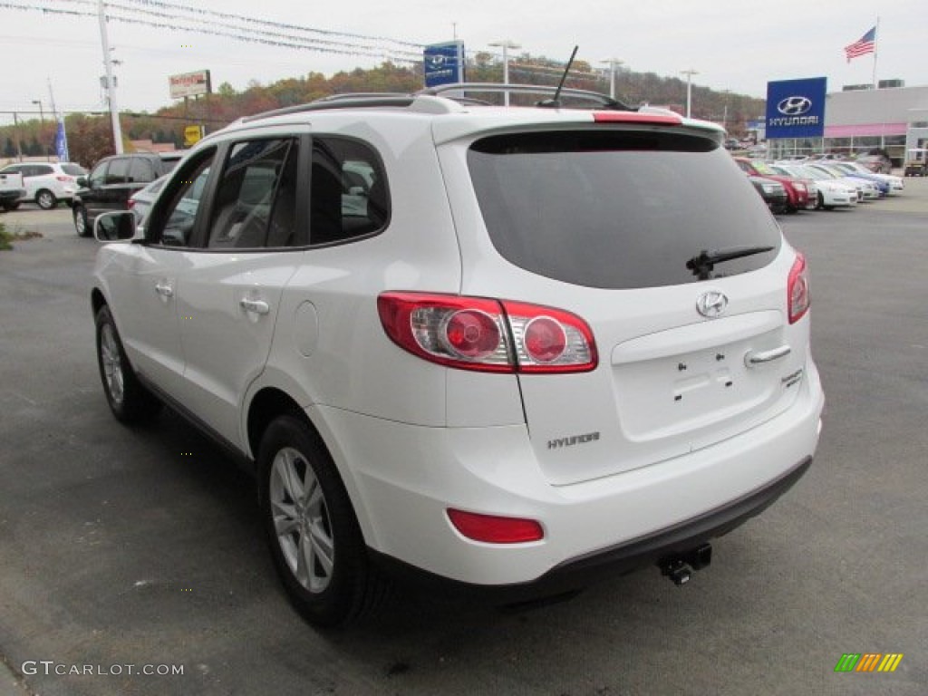 2010 Santa Fe Limited 4WD - Pearl White / Beige photo #7