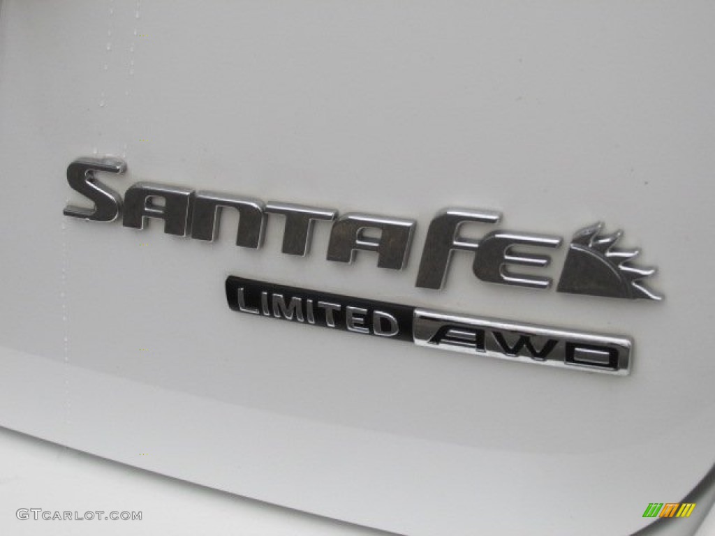 2010 Santa Fe Limited 4WD - Pearl White / Beige photo #9
