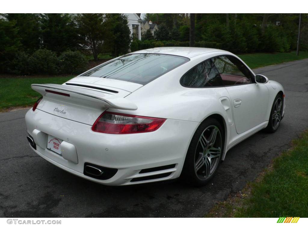 2009 911 Turbo Coupe - Carrara White / Carrera Red photo #6