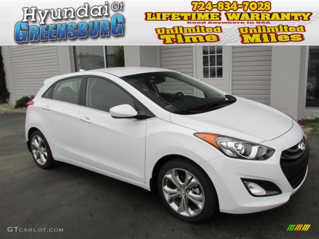 2013 Elantra GT - Monaco White / Black photo #1