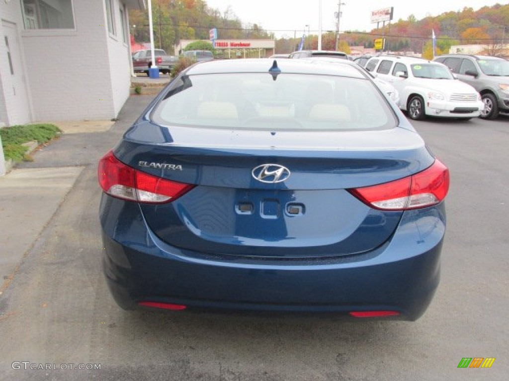 2013 Elantra GLS - Windy Sea Blue / Beige photo #6