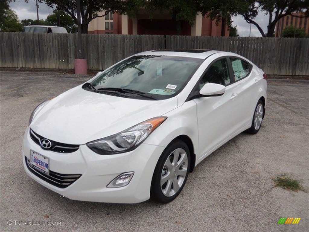 2013 Elantra Limited - Shimmering White / Black photo #1